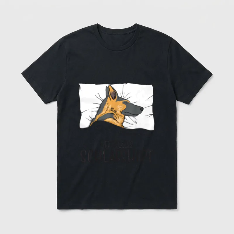 Offizielles Schlafshirt Hund & Schäferhund T-Shirt – Klassisches T-Shirt in Schwarz
