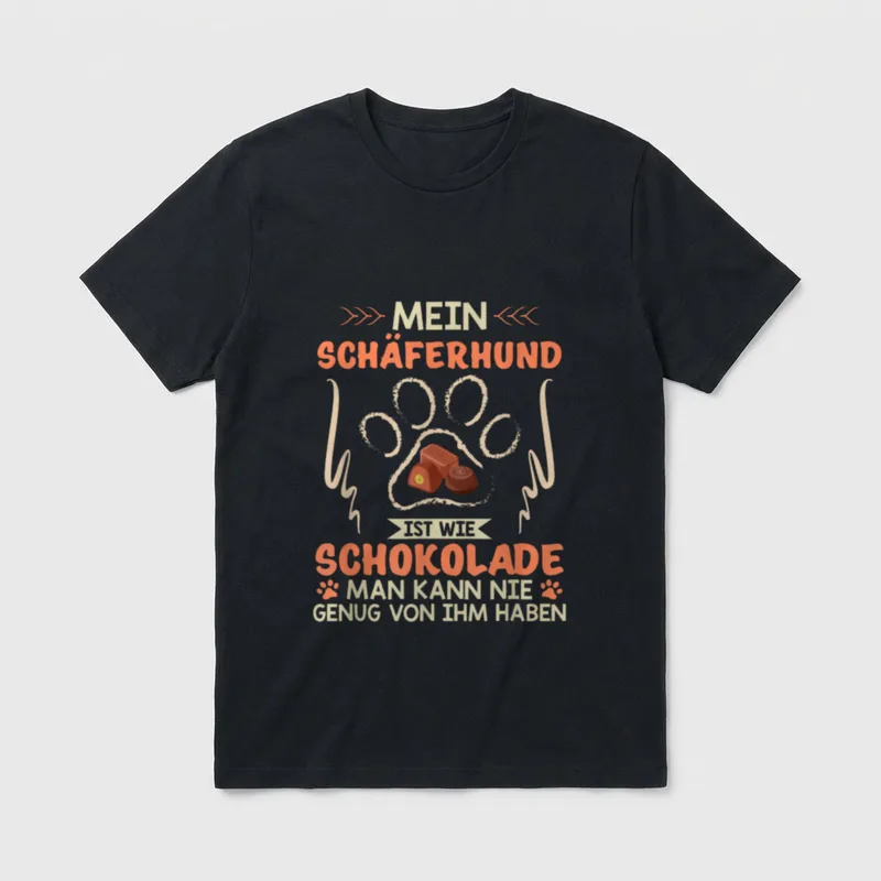 Deutscher Schäferhund Schäferhund Mama T-Shirt 0223 – Klassisches T-Shirt in Schwarz