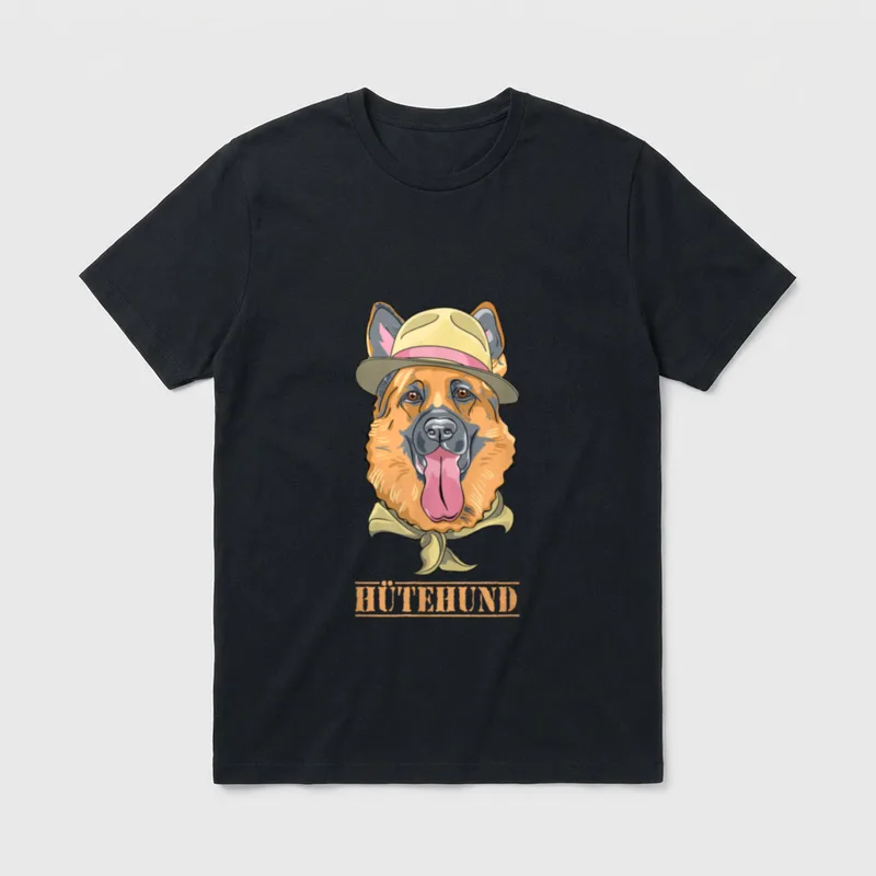 Deutscher Schäferhund Deutschen Schäferhund T-Shirt 0225 – Klassisches T-Shirt in Schwarz