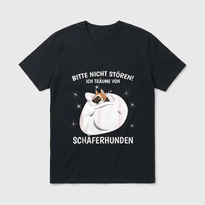 Träume Von Schäferhunden Schlafshirt T-Shirt – Klassisches T-Shirt in Schwarz