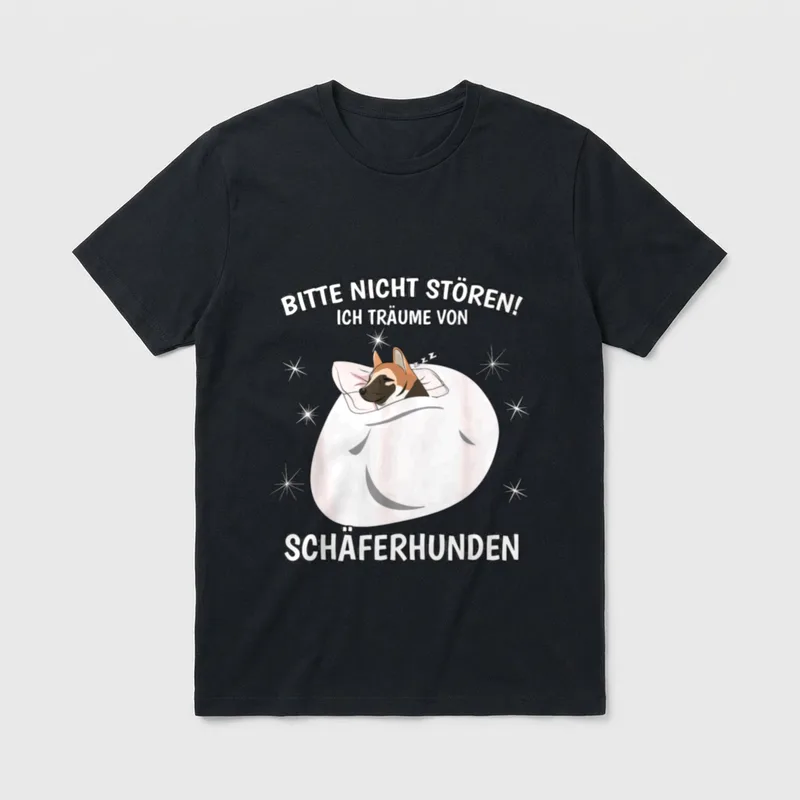 Träume Von Schäferhunden Schlafshirt T-Shirt – Klassisches T-Shirt in Schwarz