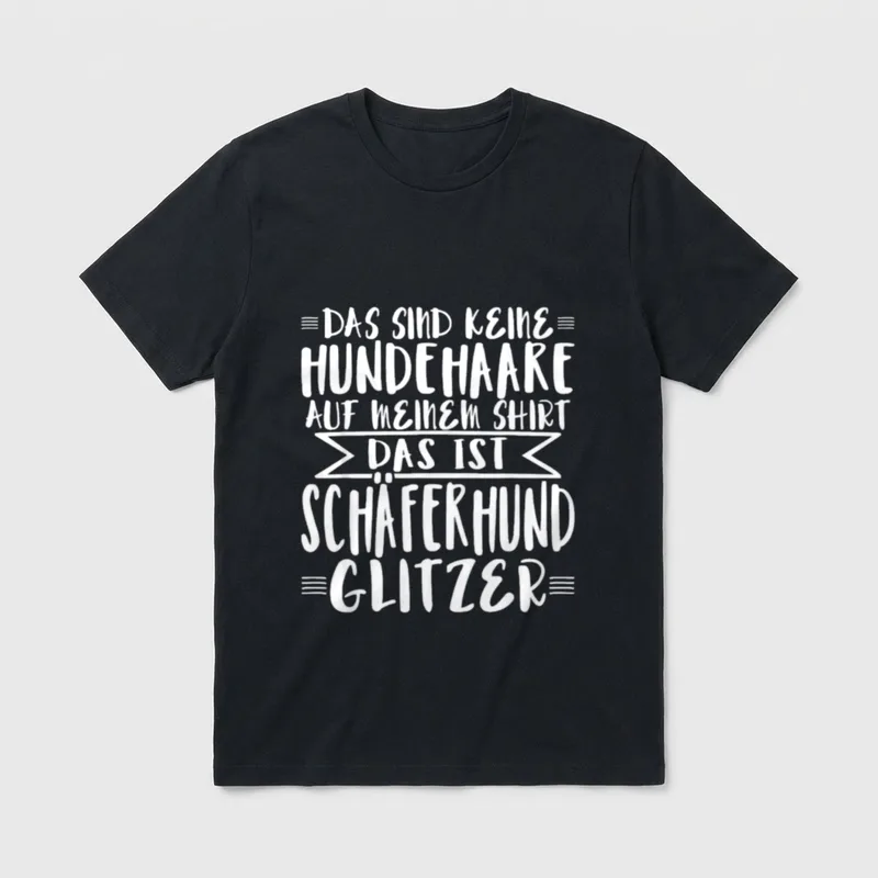 Schäferhund Glitzer deutscher Schäferhund T-Shirt – Klassisches T-Shirt in Schwarz