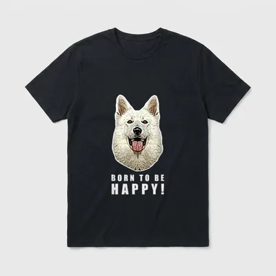 Born to be Happy! T-Shirt – Klassisches T-Shirt in Schwarz