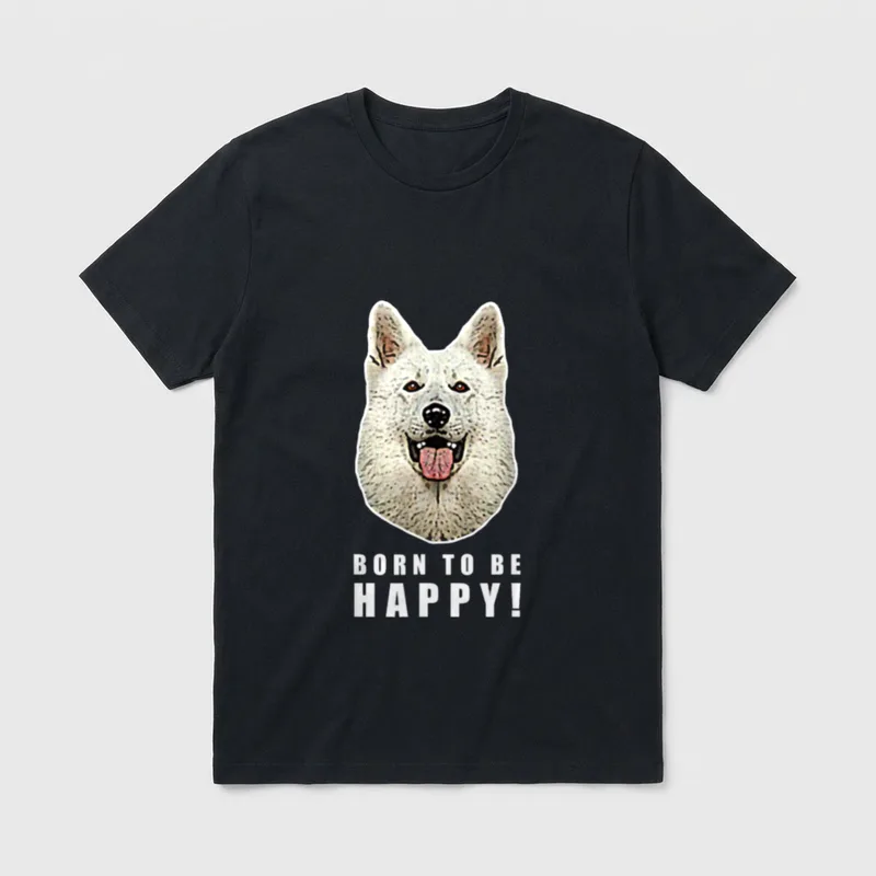 Born to be Happy! T-Shirt – Klassisches T-Shirt in Schwarz