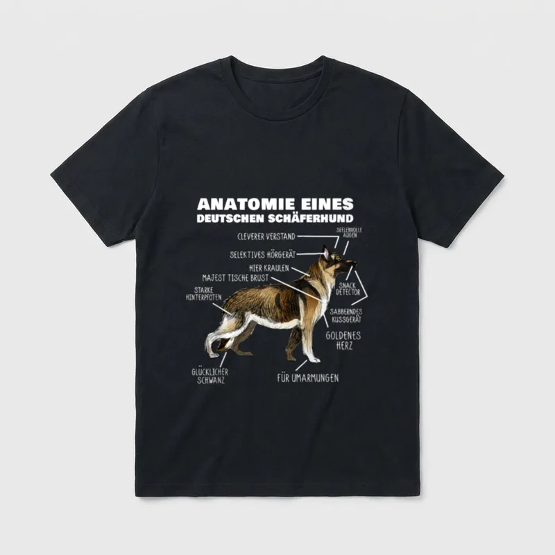 Deutscher Schäferhund altdeutscher Hundebesitzer T-Shirt – Klassisches T-Shirt in Schwarz