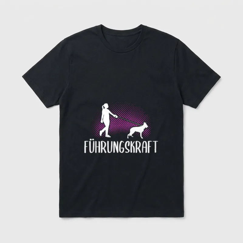 Führungskraft Deutscher Schäferhund Gassi Frauchen T-Shirt – Klassisches T-Shirt in Schwarz
