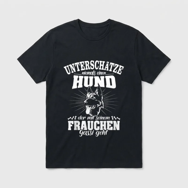 Schäferhund Erziehung Frau Hundebesitzerin T-Shirt – Klassisches T-Shirt in Schwarz