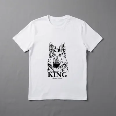 Weißer Schweizer Schäferhund King T-Shirt – Klassisches T-Shirt in Schwarz