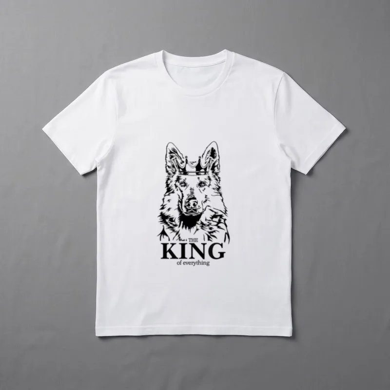 Weißer Schweizer Schäferhund King T-Shirt – Klassisches T-Shirt in Schwarz