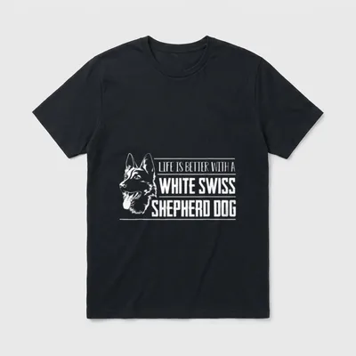 Das Leben ist besser Schäferhund T-Shirt – Klassisches T-Shirt in Schwarz