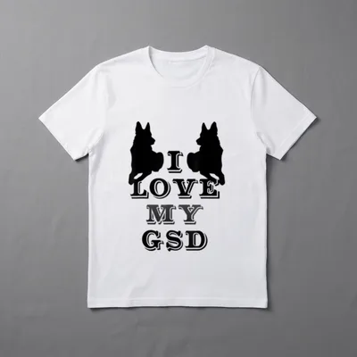 Deutscher Schäferhund für Männer T-Shirt 0262 – Klassisches T-Shirt in Schwarz