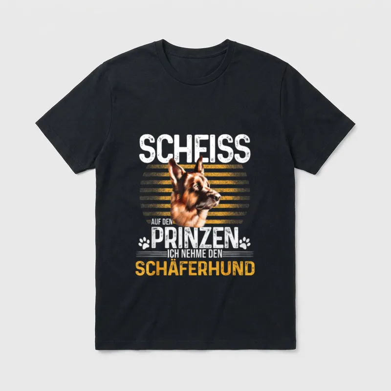 Deutscher Schäferhund Lustig Hunderasse T-Shirt – Klassisches T-Shirt in Schwarz
