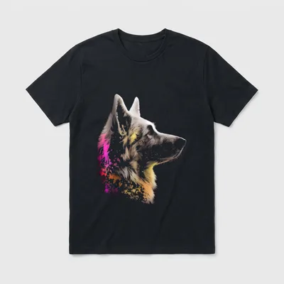 Deutscher Schäferhund T-Shirt 0266 – Klassisches T-Shirt in Schwarz