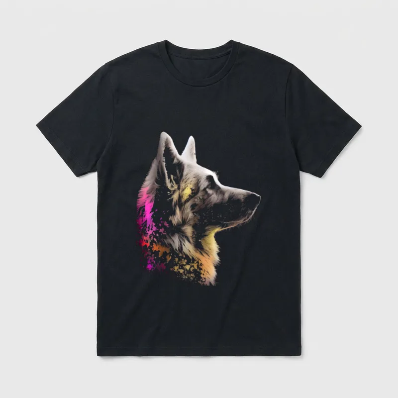 Deutscher Schäferhund T-Shirt 0266 – Klassisches T-Shirt in Schwarz