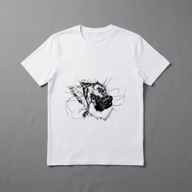 Deutscher Schäferhund T-Shirt 0267 – Klassisches T-Shirt in Schwarz
