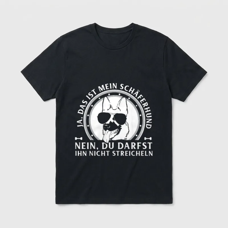 Ja das ist mein Schäferhund T-Shirt – Klassisches T-Shirt in Schwarz