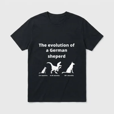 Witziges Schäferhund Motiv The T-Shirt – Klassisches T-Shirt in Schwarz