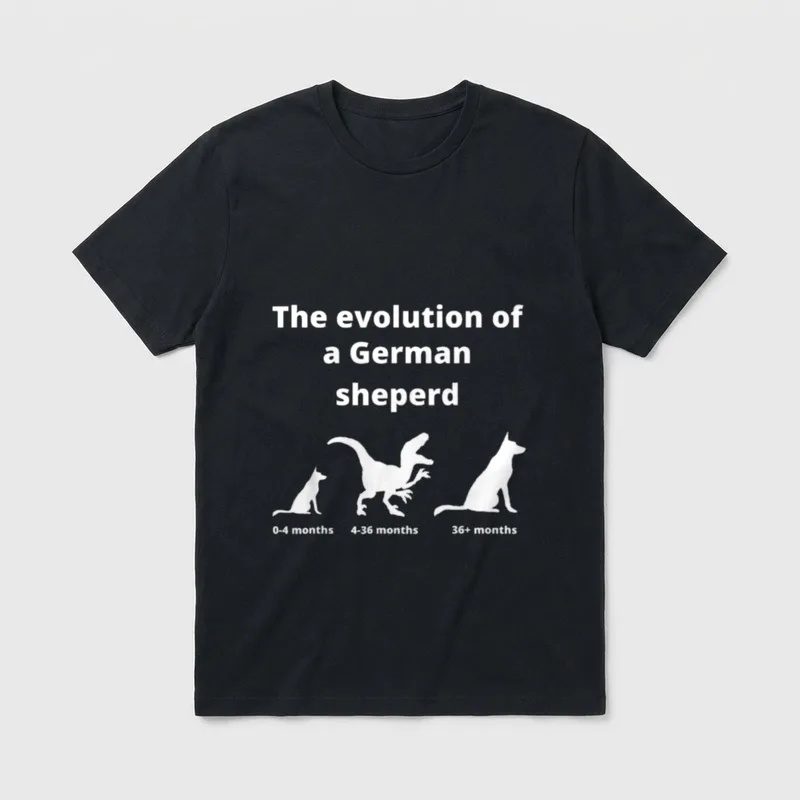 Witziges Schäferhund Motiv The T-Shirt – Klassisches T-Shirt in Schwarz