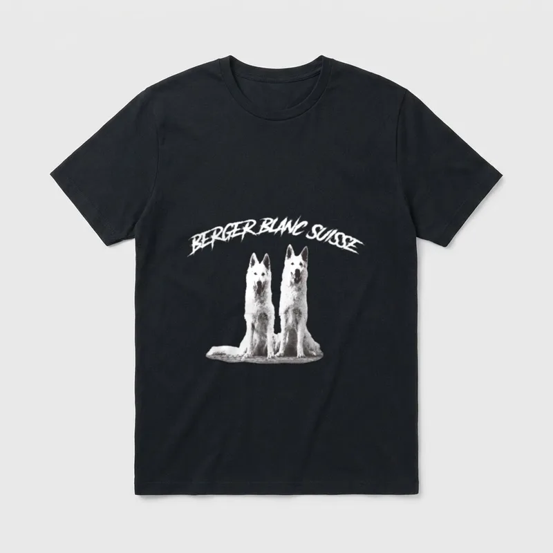 Weißer Schäferhund Berger Blanc T-Shirt – Klassisches T-Shirt in Schwarz
