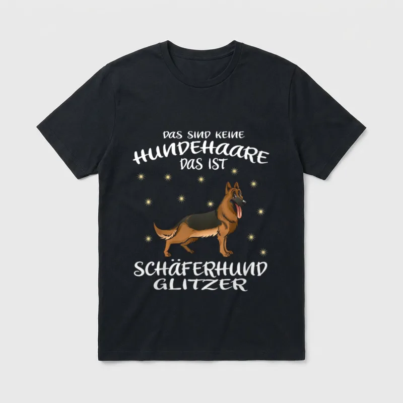 das sind keine hundehaare Schäferhund T-Shirt – Klassisches T-Shirt in Schwarz