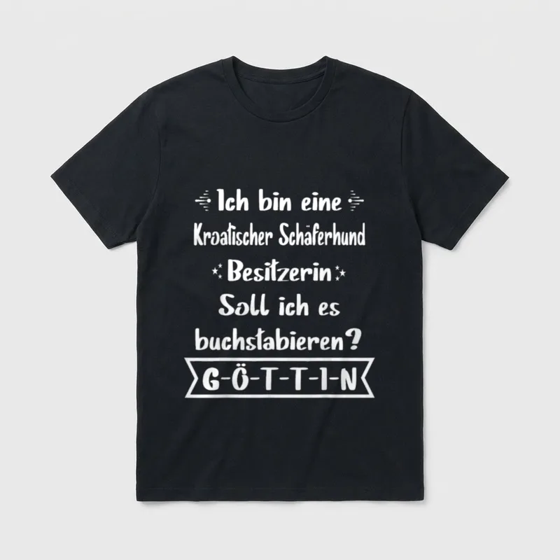 Kroatischer Schäferhund Kroatischer Schäferhund T-Shirt – Klassisches T-Shirt in Schwarz
