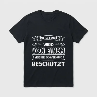 Weisser Schäferhund Beschützer Weisser T-Shirt – Klassisches T-Shirt in Schwarz