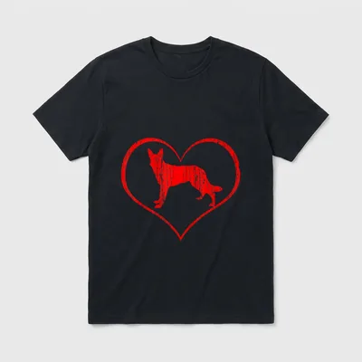 Deutscher Schäferhund T-Shirt 0287 – Klassisches T-Shirt in Schwarz