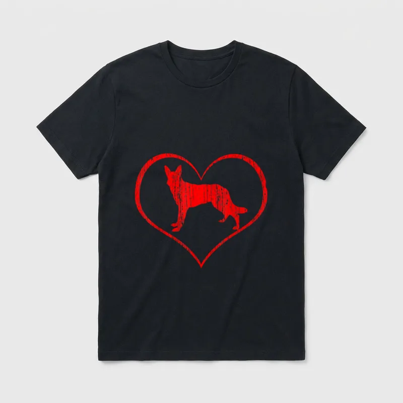Deutscher Schäferhund T-Shirt 0287 – Klassisches T-Shirt in Schwarz
