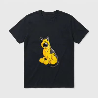 Fröhlicher Deutscher Schäferhund DSH T-Shirt – Klassisches T-Shirt in Schwarz