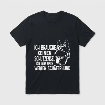 Weiße schweizer Schäferhunde sind T-Shirt – Klassisches T-Shirt in Schwarz