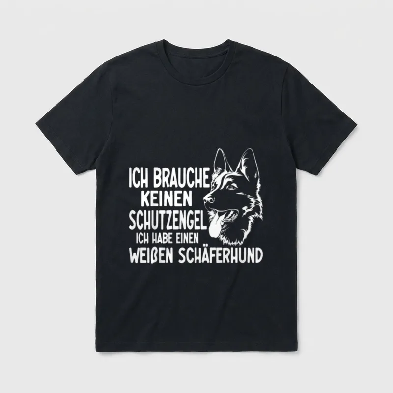 Weiße schweizer Schäferhunde sind T-Shirt – Klassisches T-Shirt in Schwarz