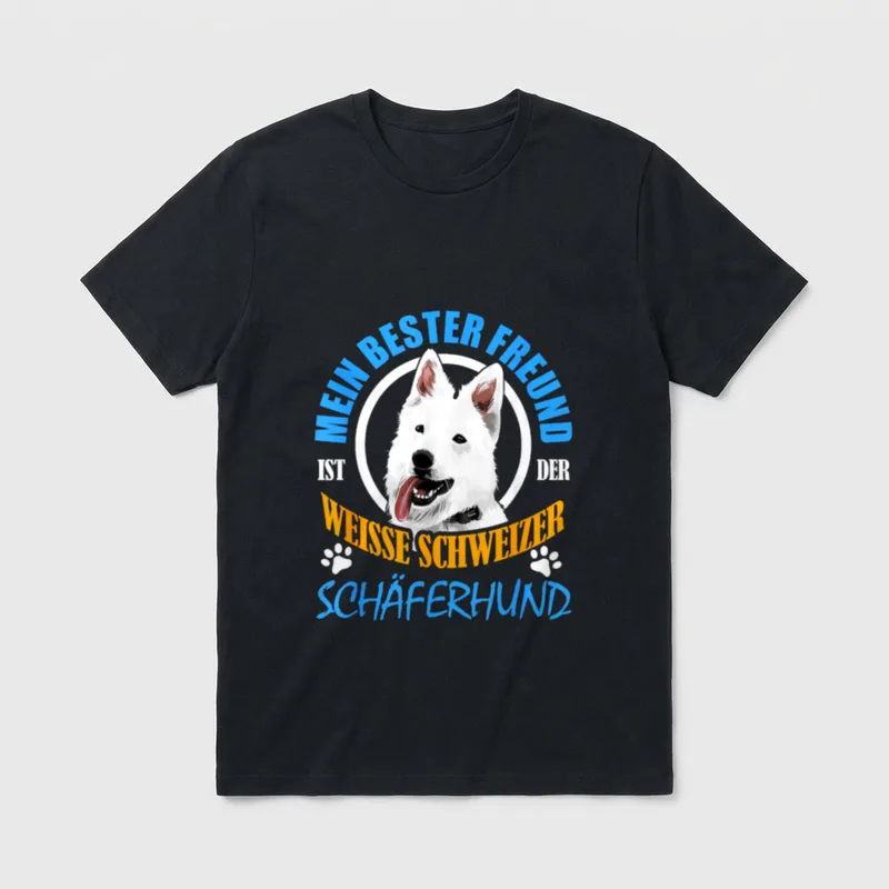 Mein bester Freund ist T-Shirt – Klassisches T-Shirt in Schwarz