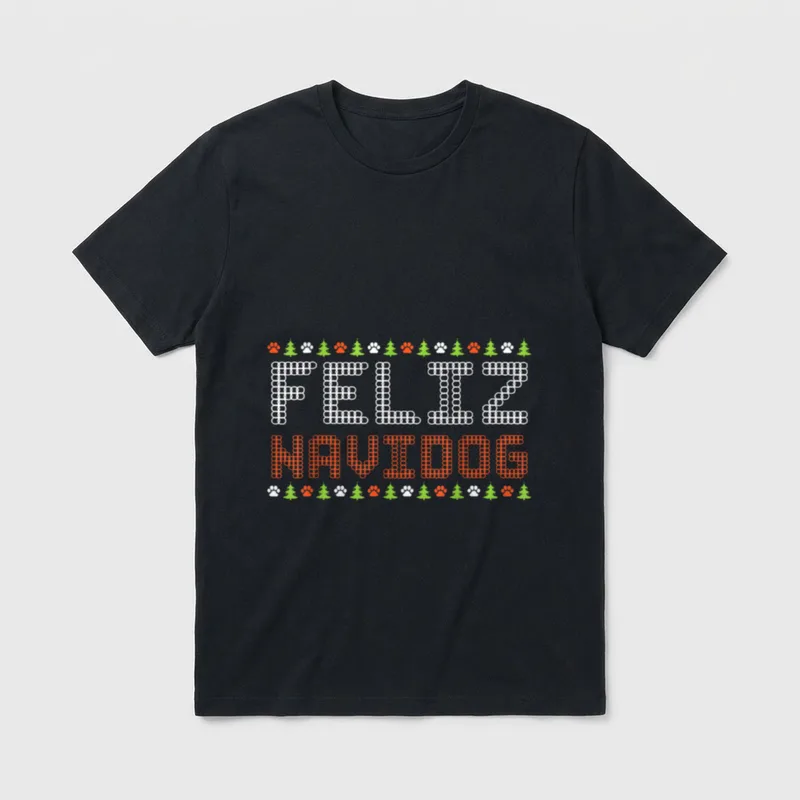 Lustiges Weihnachten Weißer Schweizer T-Shirt – Klassisches T-Shirt in Schwarz