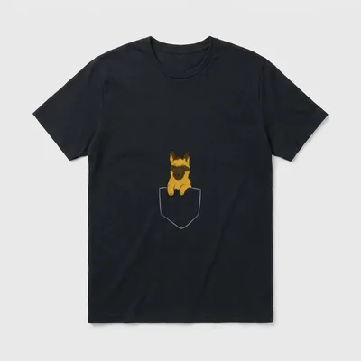 Deutscher Schäferhund in Tasche T-Shirt – Klassisches T-Shirt in Schwarz