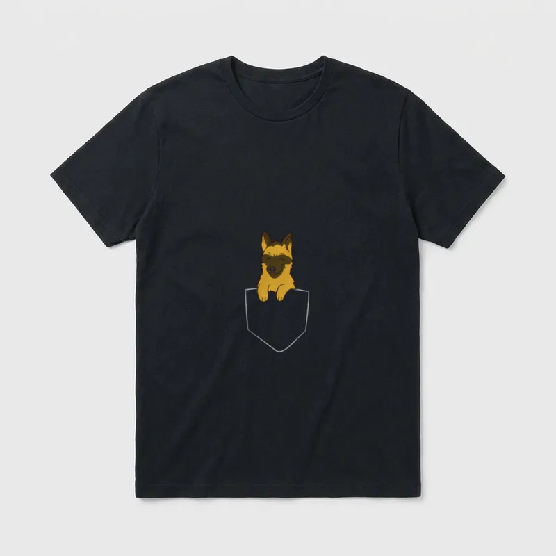 Deutscher Schäferhund in Tasche T-Shirt – Klassisches T-Shirt in Schwarz