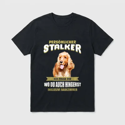 Cocker Spaniel Cocker Spaniel T-Shirt 0004 – Klassisches T-Shirt in Schwarz