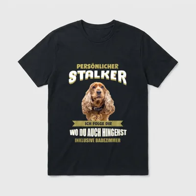 Cocker Spaniel Cocker Spaniel T-Shirt 0007 – Klassisches T-Shirt in Schwarz