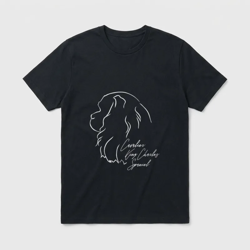 Cavalier King Charles Spaniel T-Shirt 0014 – Klassisches T-Shirt in Schwarz
