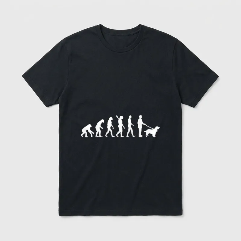 Evolution Cocker Spaniel T-Shirt – Klassisches T-Shirt in Schwarz