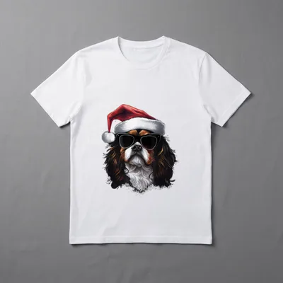 Cavalier King Charles Spaniel Retro T-Shirt – Klassisches T-Shirt in Schwarz