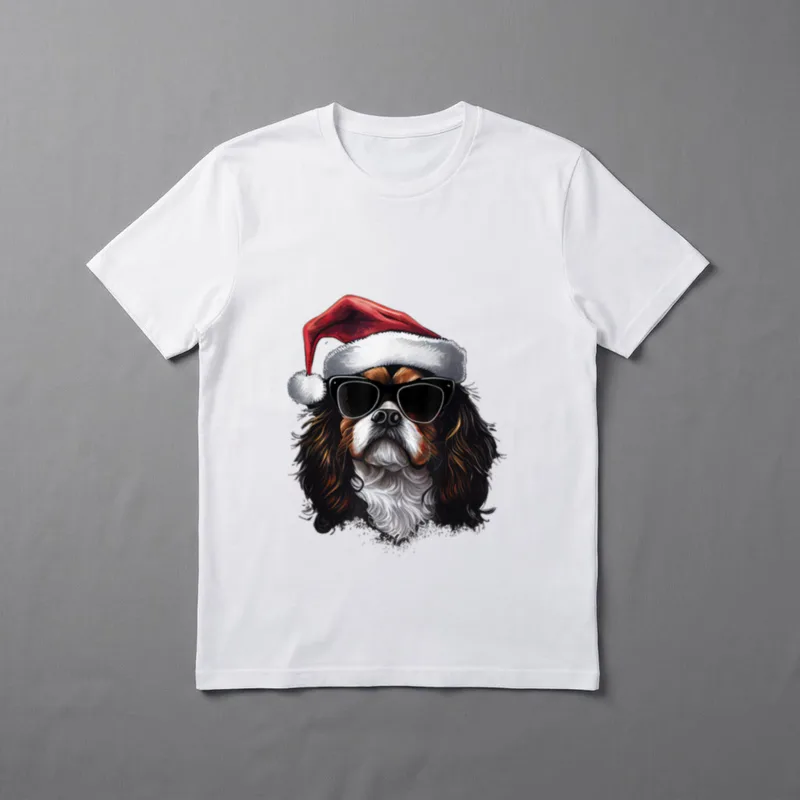 Cavalier King Charles Spaniel Retro T-Shirt – Klassisches T-Shirt in Schwarz