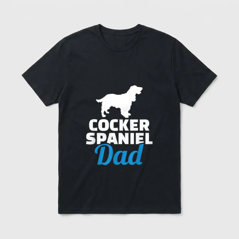 Cocker Spaniel Papa T-Shirt – Klassisches T-Shirt in Schwarz