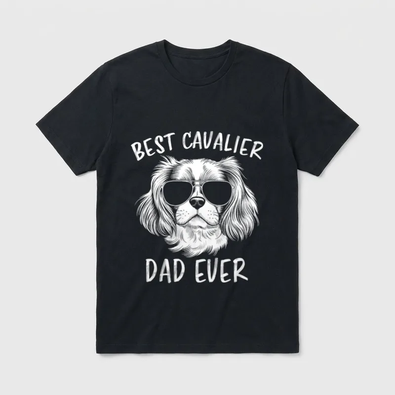 Bester Cavalier-Vater aller Zeiten T-Shirt – Klassisches T-Shirt in Schwarz