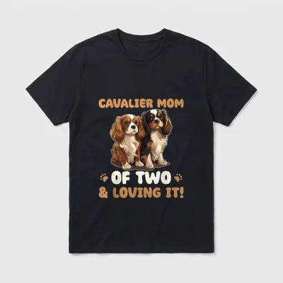 Hunde Cavalier King Charles T-Shirt 0042 – Klassisches T-Shirt in Schwarz