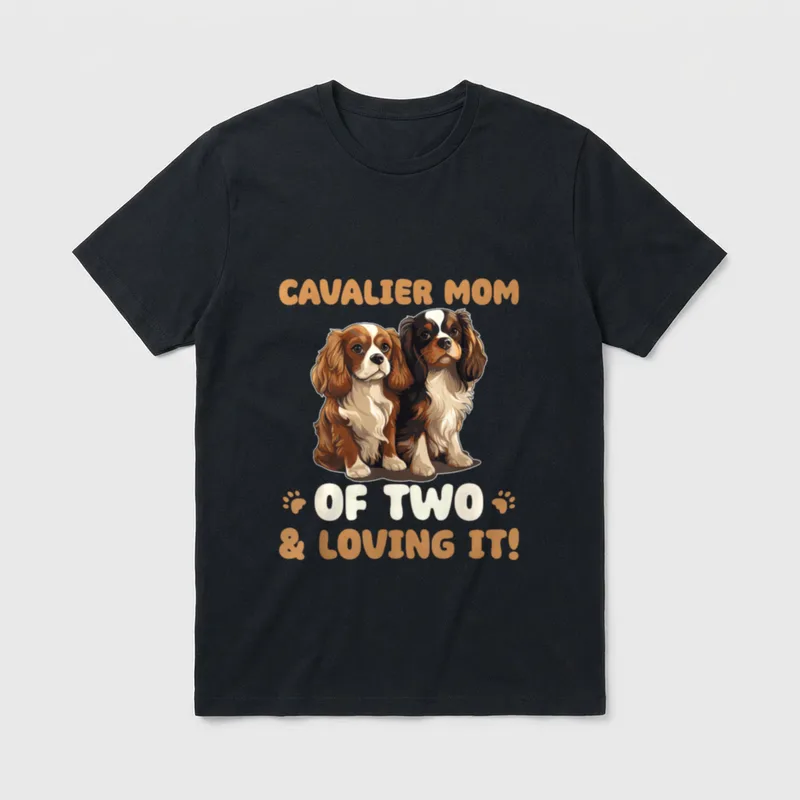 Hunde Cavalier King Charles T-Shirt 0042 – Klassisches T-Shirt in Schwarz