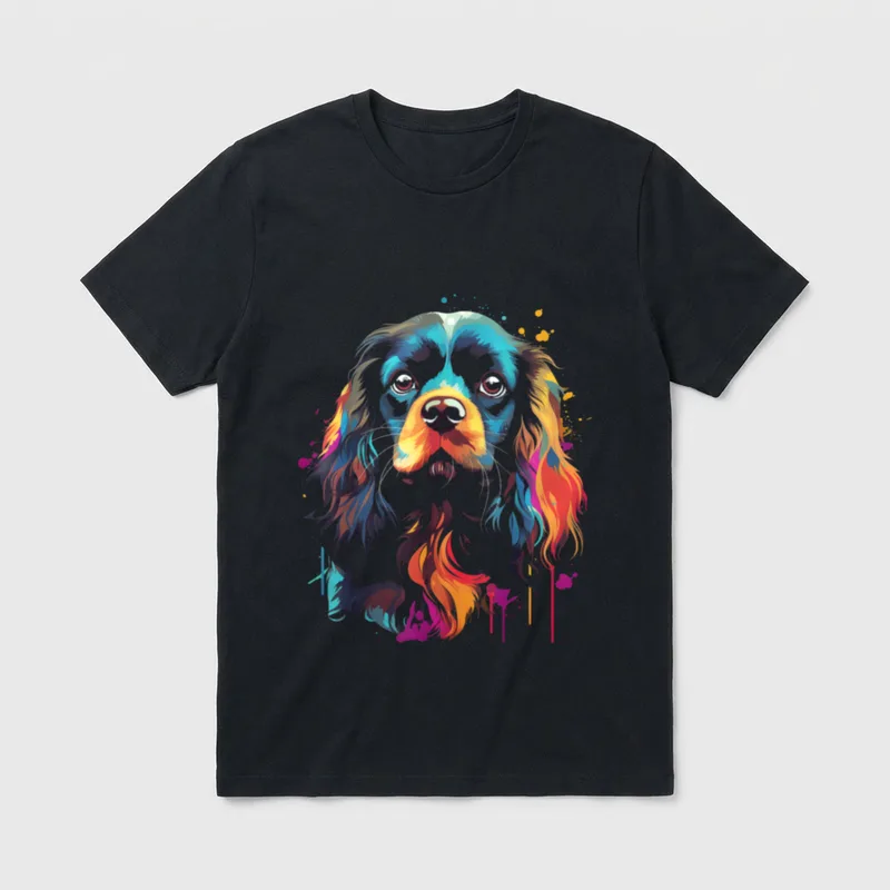Cavalier King Charles Spaniel T-Shirt 0044 – Klassisches T-Shirt in Schwarz