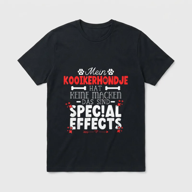 Kooikerhondje hat keine Macken T-Shirt – Klassisches T-Shirt in Schwarz