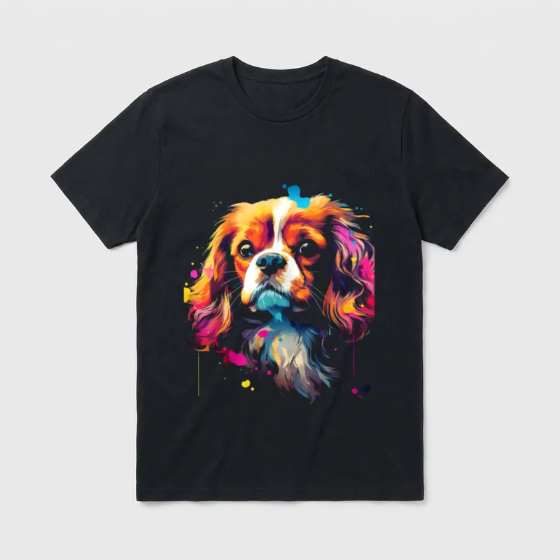 Cavalier King Charles Spaniel T-Shirt 0049 – Klassisches T-Shirt in Schwarz