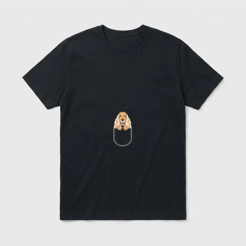 English Cocker Spaniel T-Shirt 0054 – Klassisches T-Shirt in Schwarz
