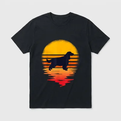 English Cocker Spaniel Idee T-Shirt 0055 – Klassisches T-Shirt in Schwarz
